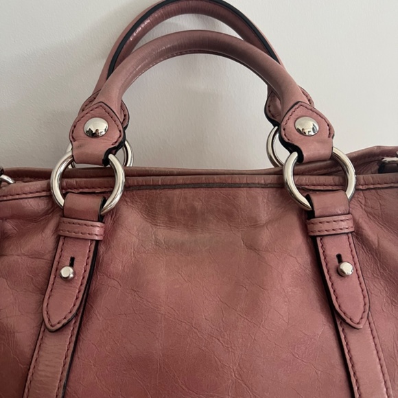 SOLD Vintage Soft Pink Leather Miu Miu Bag - Picture 3 of 9
